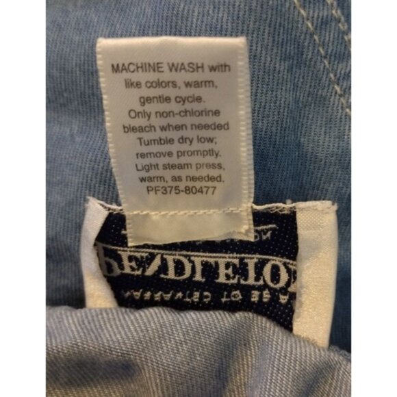 Pendleton Women's Shirt Long Sleeve Button Up Petite M Blue Tencel contrast stit - Picture 5 of 5